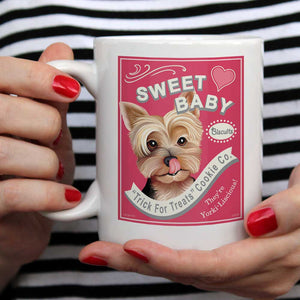 Yorkshire Terrier Art "Sweet Baby Treats" 15 oz. White Mug