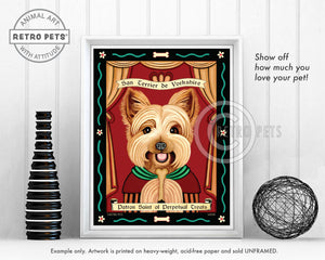 Yorkshire Terrier Art "Saint of Perpetual Treats" Art Print by Krista Brooks