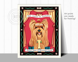 Yorkshire Terrier Art - Show-cut "Saint of Perpetual Treats" Art Print by Krista Brooks