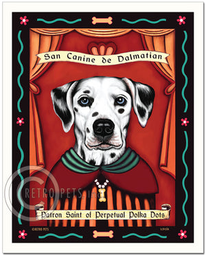 Dalmatian Art - Blue Eyes "Patron Saint of Polka Dots" Art Print by Krista Brooks