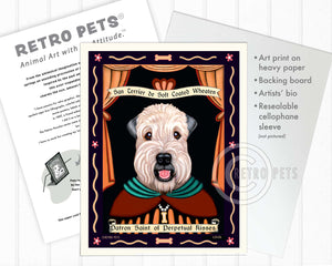 Wheaten Terrier Art "Saint of Perpetual Kisses" Art Print by Krista Brooks