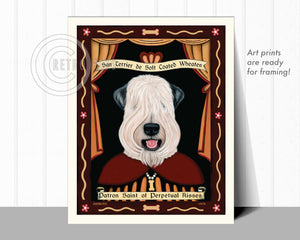 Wheaten Terrier Art - Show-cut "Saint of Perpetual Kisses" Art Print by Krista Brooks