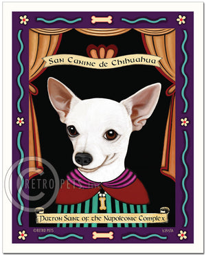 Chihuahua Art Prints "Patron Saint of the Napoleonic" | Retro Pets Art