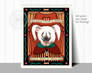 Chinese Crested Art | Art Print by Krista Brooks | Retro Pets Art