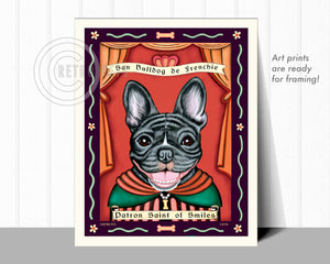 French Bulldog Art "Patron Saint of Smiles" Art Print by Krista Brooks