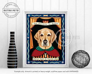 Golden Retriever Art "Patron Saint of Sweetie Pies" Art Print by Krista Brooks