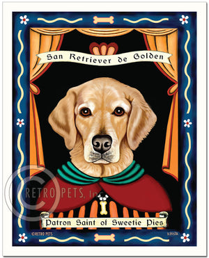Golden Retriever Art "Patron Saint of Sweetie Pies" Art Print by Krista Brooks