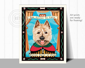Cairn Terrier Mugs | Patron Saint of Play | Retro Pets Art