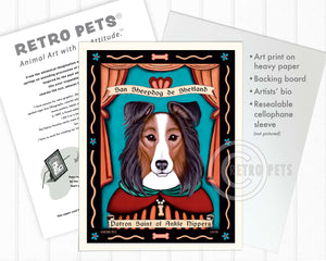 Shetland Sheepdog Art "Saint of Ankle Nippers" Art Print by Krista Brooks