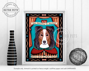 Shetland Sheepdog Art "Saint of Ankle Nippers" Art Print by Krista Brooks