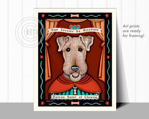 Patron Saint of Clown Spets | Terrier Dog Breeders | Retro Pets Art