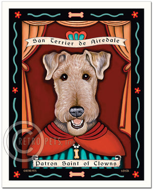 Patron Saint of Clown Spets | Terrier Dog Breeders | Retro Pets Art