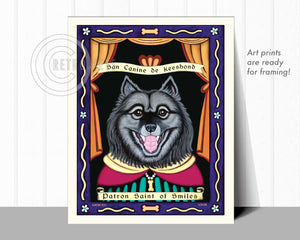 Keeshond Art "Patron Saint of Smiles" Art Print by Krista Brooks