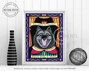 Keeshond Art "Patron Saint of Smiles" Art Print by Krista Brooks