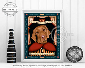 Vizsla Art "Saint of Perpetual Motion" Art Print by Krista Brooks