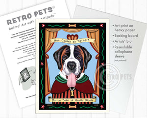 Saint Bernard Art "Saint of Gentle Giants" Art Print by Krista Brooks