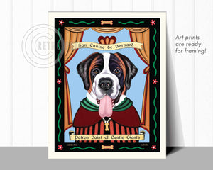 Saint Bernard Art "Saint of Gentle Giants" Art Print by Krista Brooks