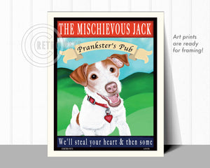 Jack Russell Terrier Art "The Mischievous Jack" Art Print by Krista Brooks