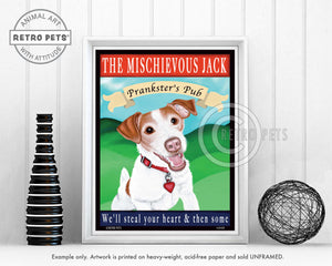 Jack Russell Terrier Art "The Mischievous Jack" Art Print by Krista Brooks