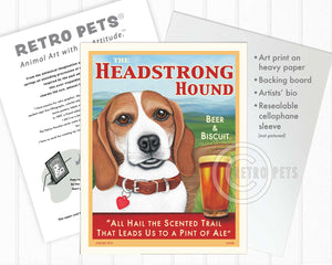 Basset Hound Paintings | Dog Wall Art Canvas | Retropets