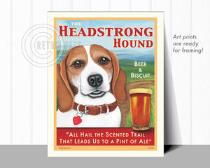 Basset Hound Paintings | Dog Wall Art Canvas | Retropets