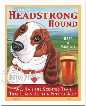 Basset Hound Art "The Headstrong Hound" Art Print by Krista Brooks
