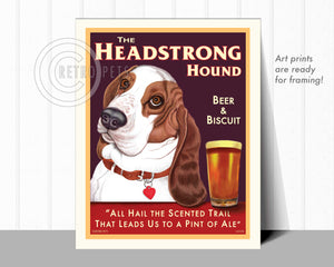 Basset Hound Art "The Headstrong Hound" Art Print by Krista Brooks