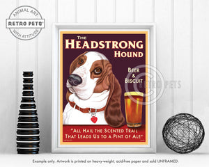 Basset Hound Art "The Headstrong Hound" Art Print by Krista Brooks