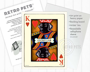 Labrador Retriever Art "King of Hearts" Art Print by Krista Brooks