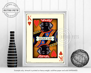 Labrador Retriever Art "King of Hearts" Art Print by Krista Brooks