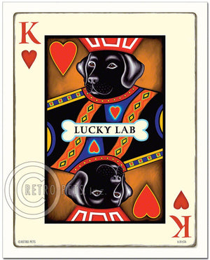 Labrador Retriever Art "King of Hearts" Art Print by Krista Brooks