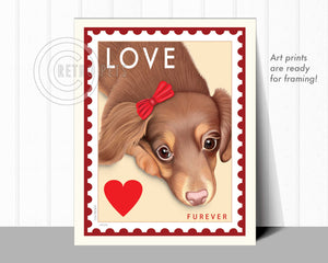 Doxie Love Stamp Furever Print