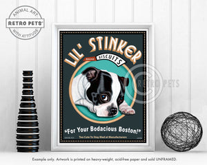 Unframed Art Prints | "Lil' Stinker" | Retro Pets Art