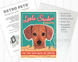 Little Stinker Doxie Print