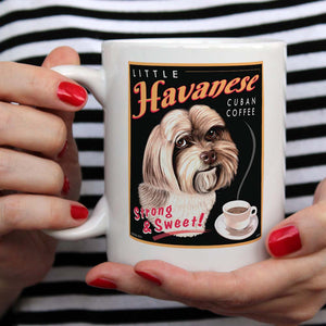Havanese lover gift, Havanese coffee mug, Havanese dog art