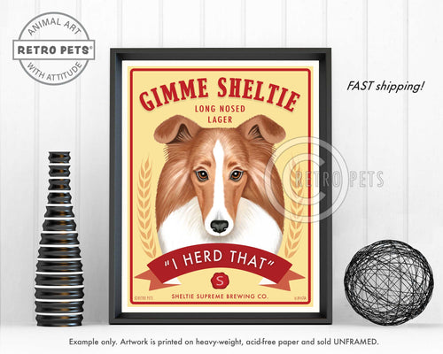 Shetland Sheepdog (Sheltie) art by Krista Brooks