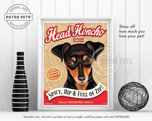 Miniature Pinscher art by Krista Brooks