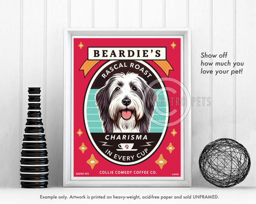 Bearded Collie art by Krista Brooks