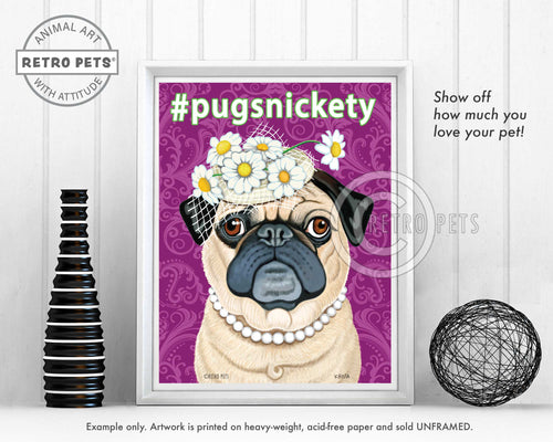 Pug art by Krista Brooks