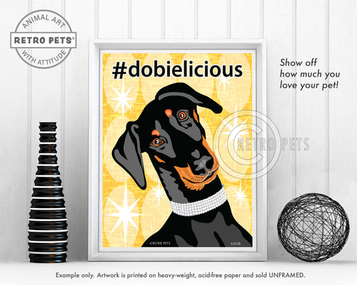 Doberman Pinscher art by Krista Brooks