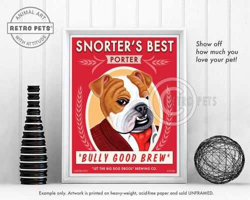 Bulldog art by Krista Brooks