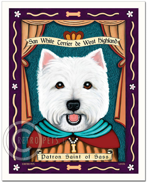 West Highland White Terrier art by Krista Brooks