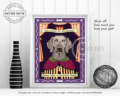 Weimaraner art by Krista Brooks