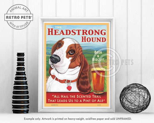 Basset Hound art by Krista Brooks