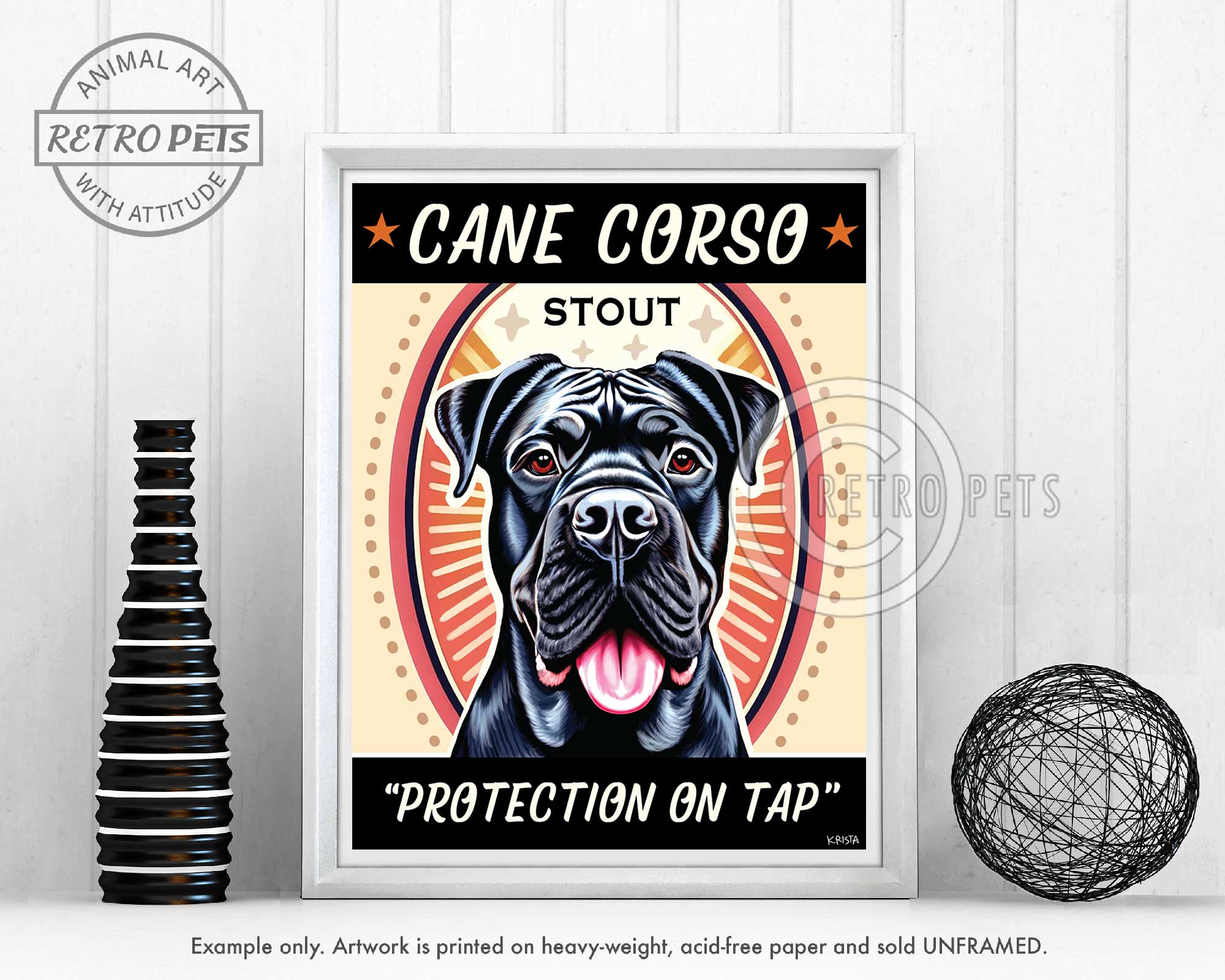 Cane Corso | "Cane Corso Stout" Faux Beer Label | Art Print