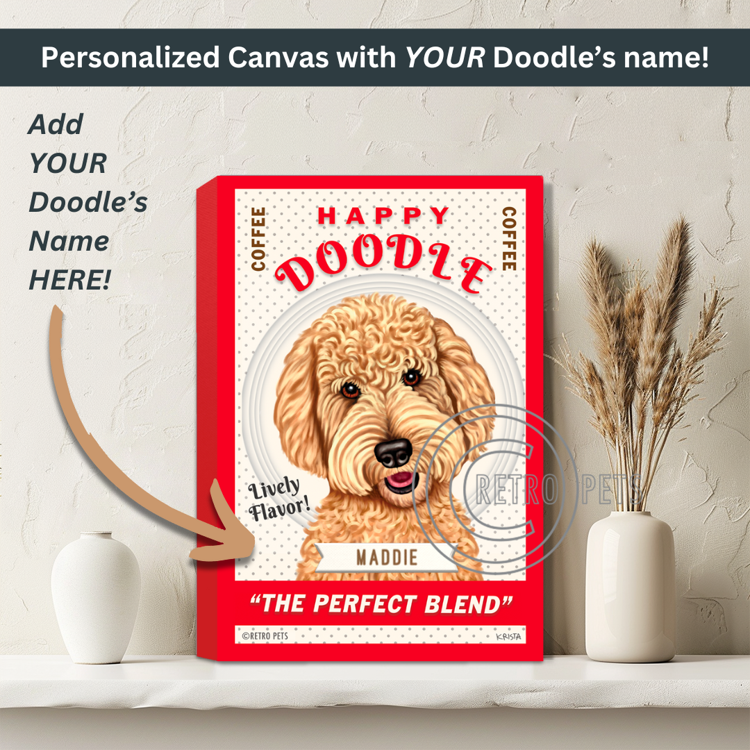 Goldendoodle Canvas Personalized with YOUR Dog's Name!