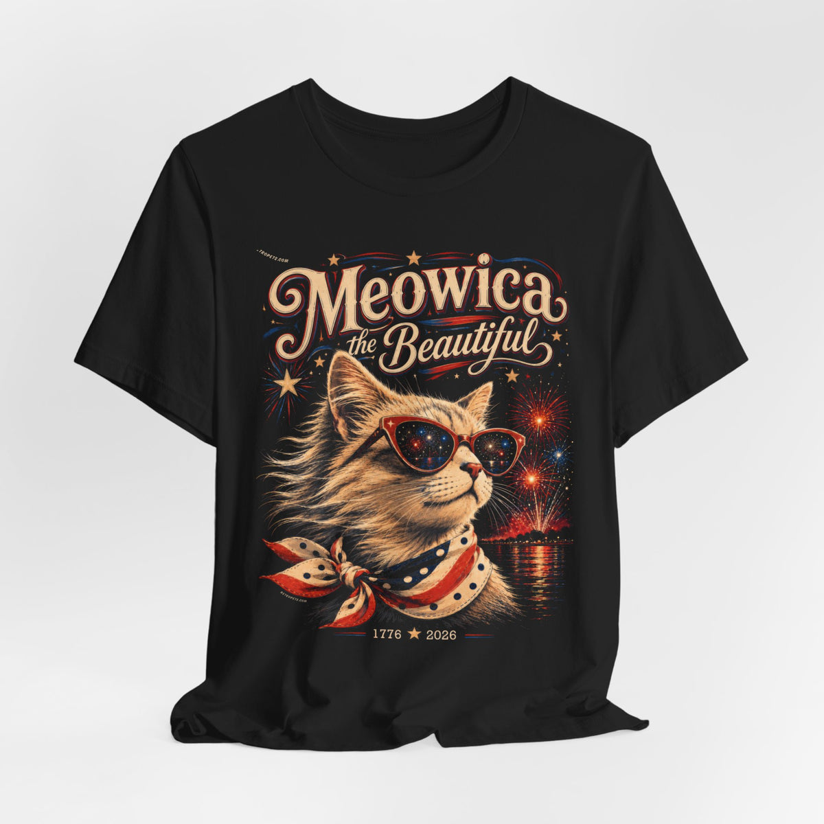 Meowica the Beautiful | Patriotic Cat T-Shirt