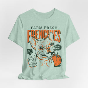 Farm Fresh Frenchies T-Shirt — Vintage French Bulldog Fall Tee