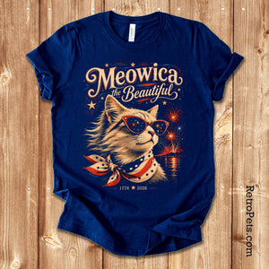 Meowica the Beautiful | Patriotic Cat T-Shirt