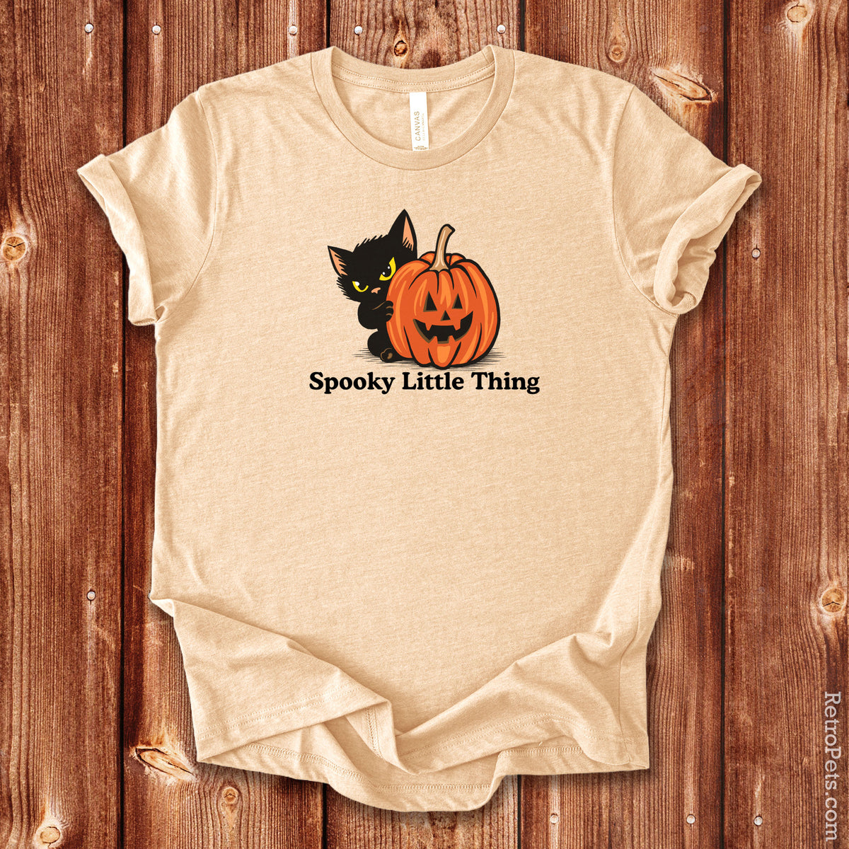 Spooky Little Thing Halloween cat t-shirt, front view